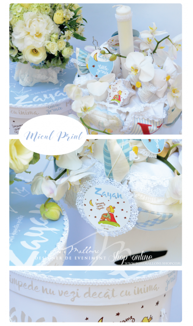 Lumanare de botez cu Micul Print pentru baieti, 65x4 cm, The little Prince 7